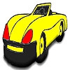 Jeu Yellow open top  car coloring en plein ecran